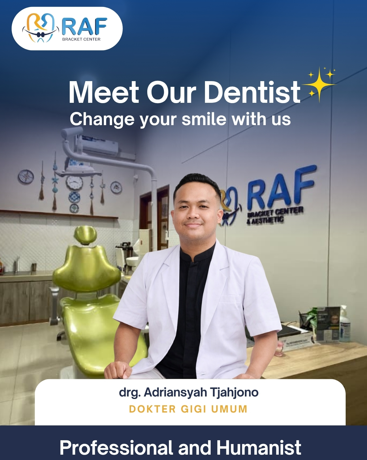 Portrait of drg. Adriansyah Tjahjono