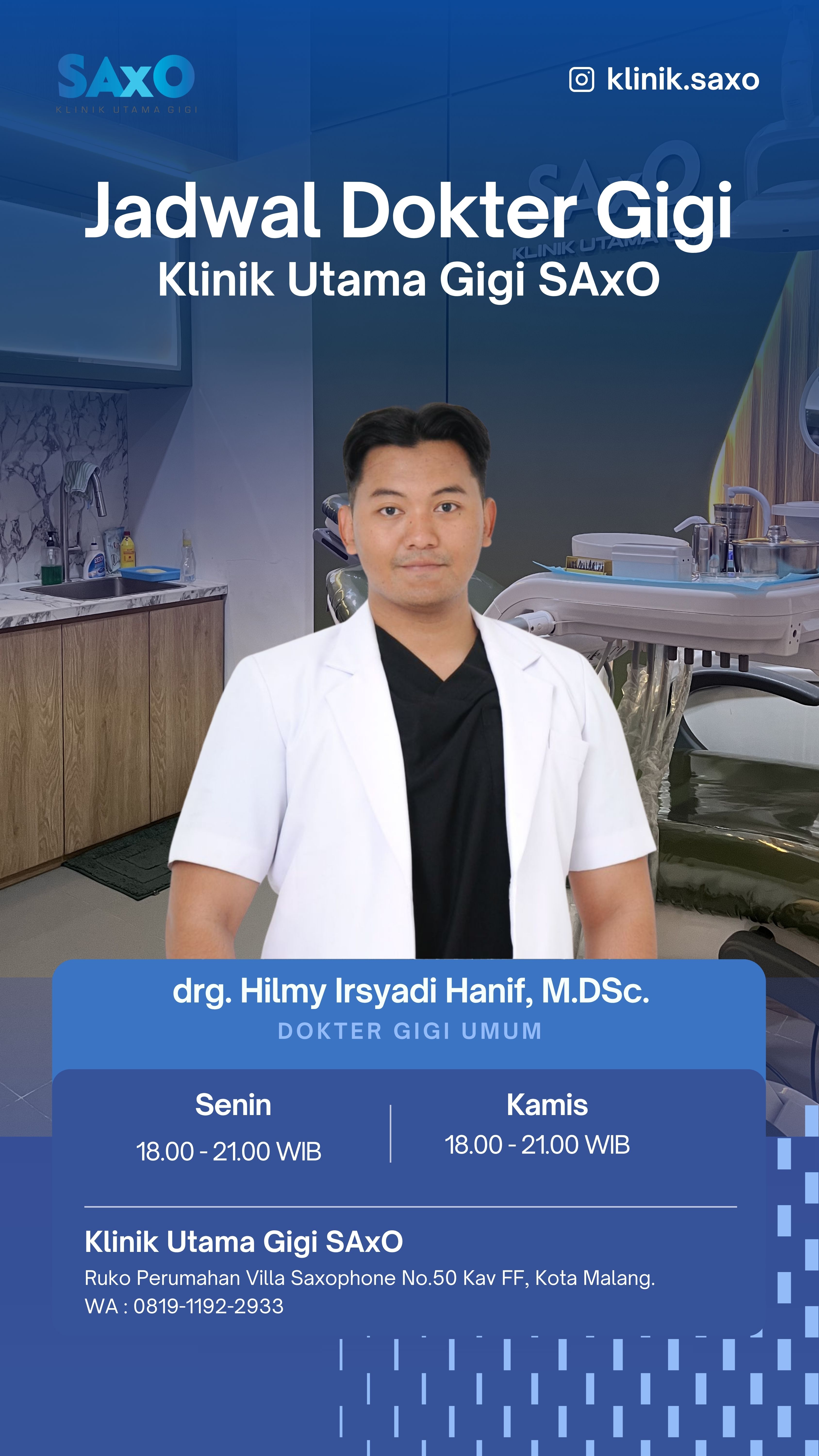 Portrait of drg Hilmy Irsyadi Hanif, M.Dsc